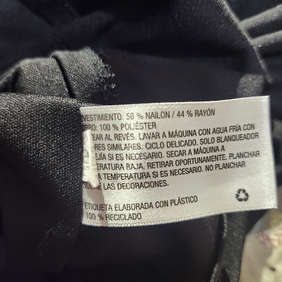 Velvet Burnout Off Shoulder peasant Mini Dress Dark Floral Xhiliration size sma… - Picture 6 of 10